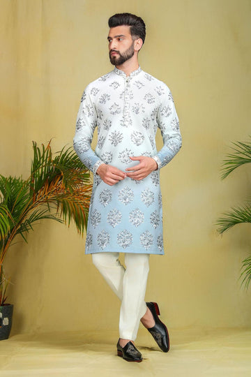 Ombre Shaded Kurta with Sequin & thread embroidery - The Absolute House Of Design