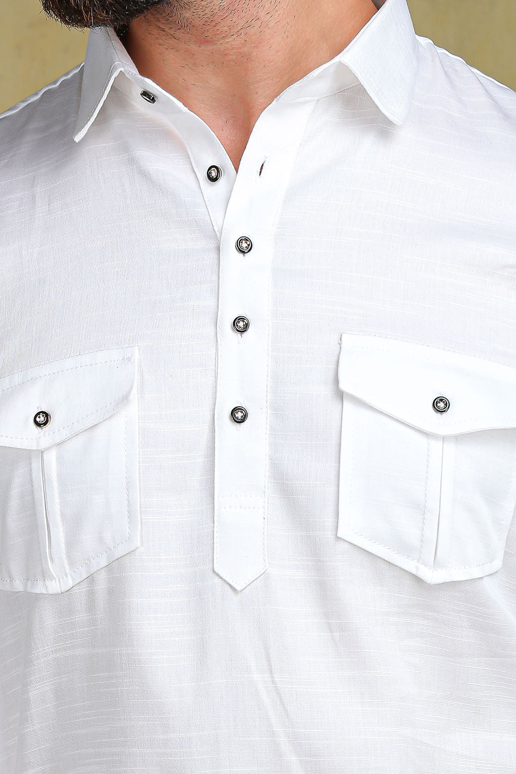 Solid White pathani set - The Absolute House Of Design