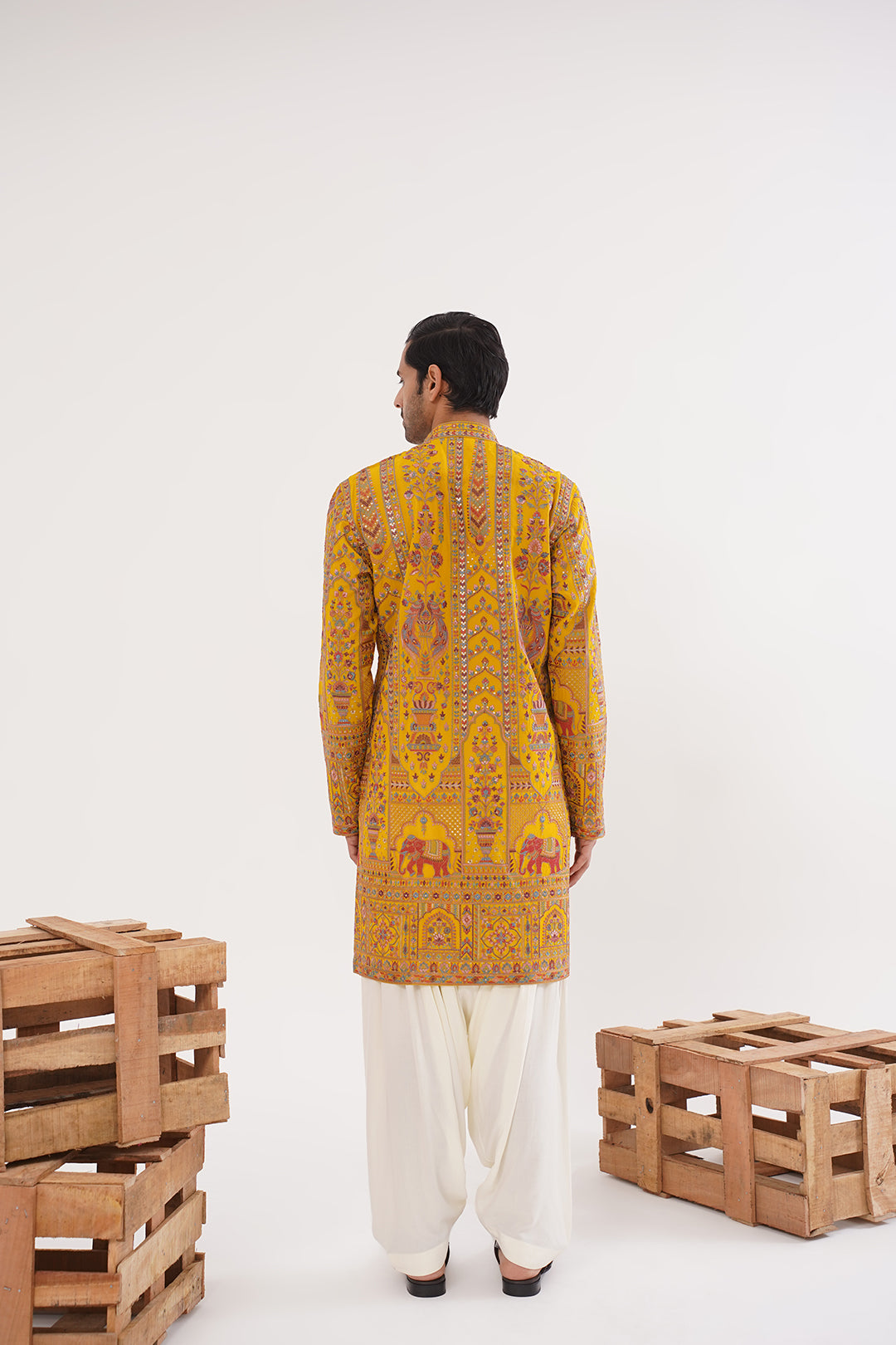 Haldi Threadwork Kurta Set - The Absolute House Of Design