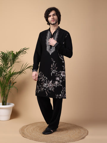 Black Japanese Kurta Set
