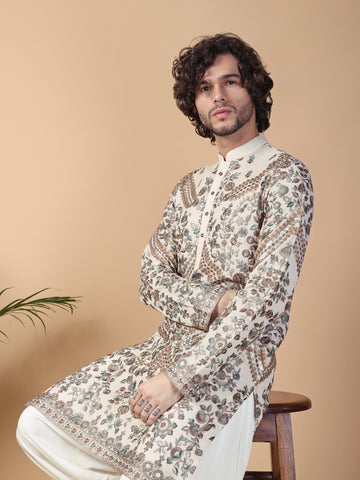 Cream & Gold Kurta Set