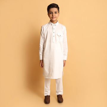 White Pathani Set