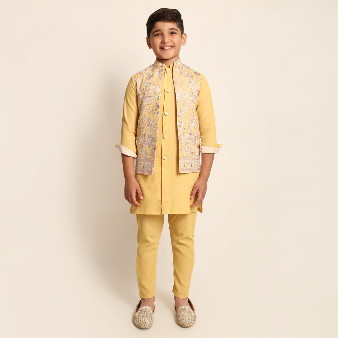 Floral Yellow Jacket Set