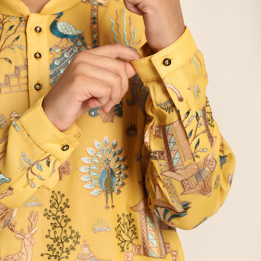Yellow Motifs Kurta set