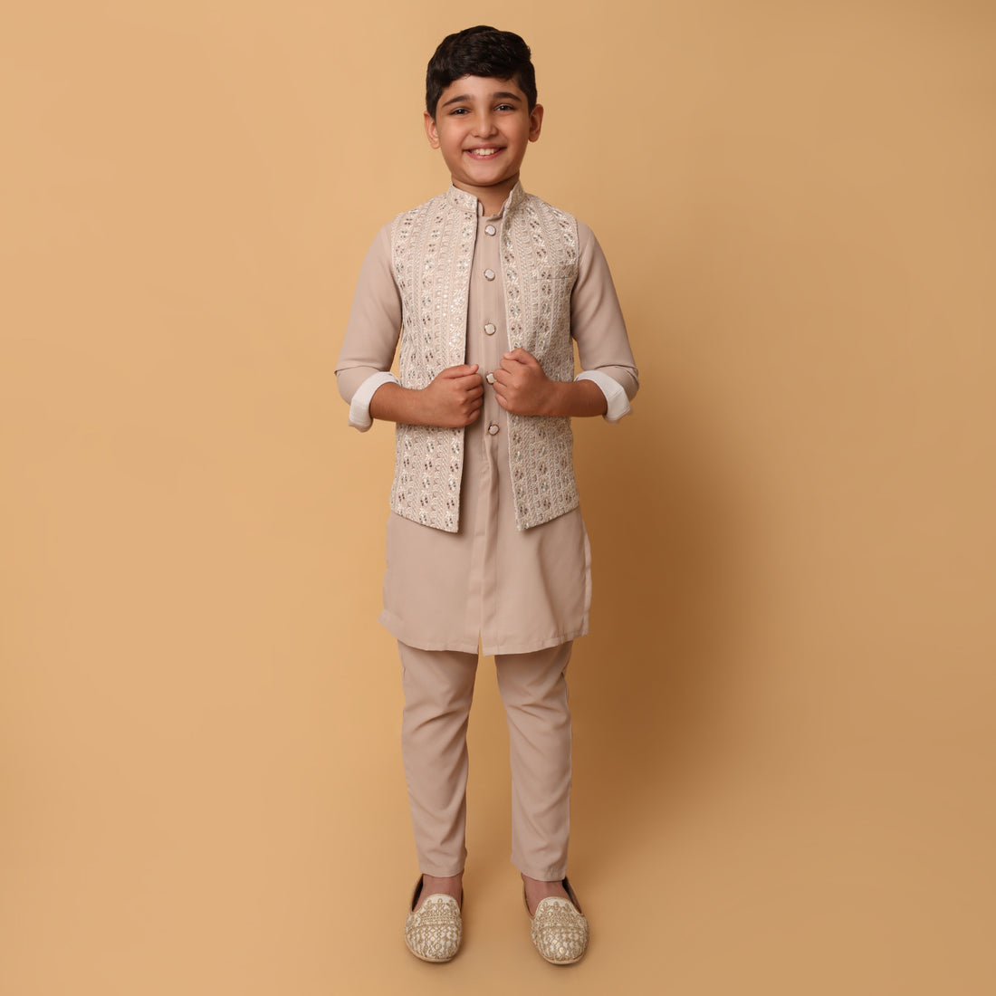 Blush Open Jacket Set