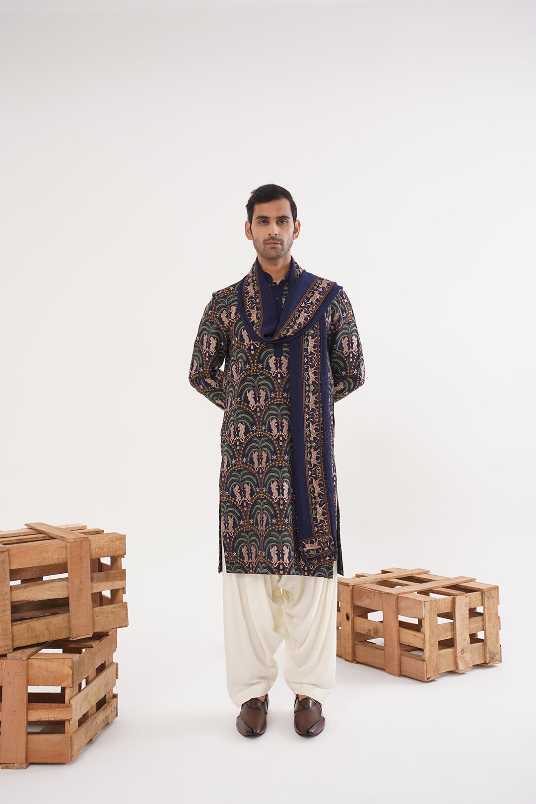 Royal Blue Kurta Set with Dupatta