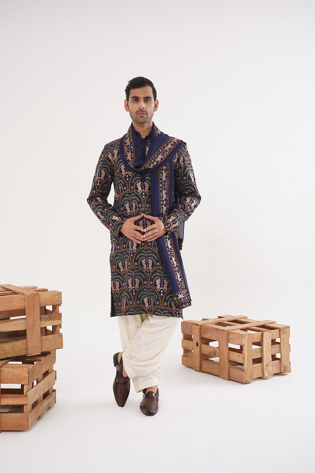 Royal Blue Kurta Set with Dupatta