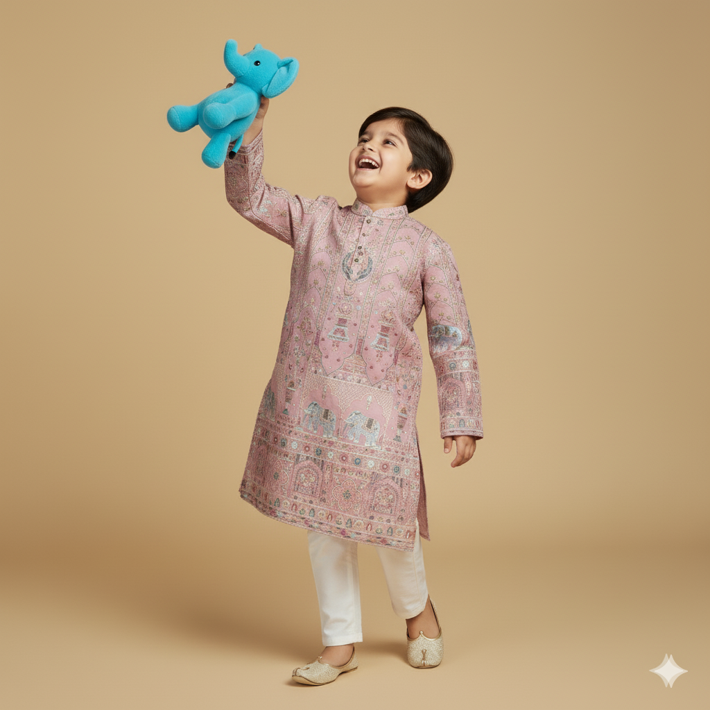 Royal Blush Pink Kurta set