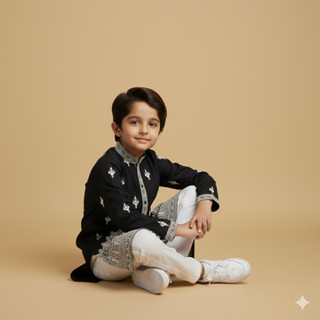 Pearl Black Kurta set